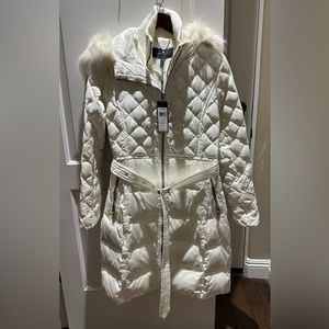NWT BCBG Maxazria ivory puffer coat